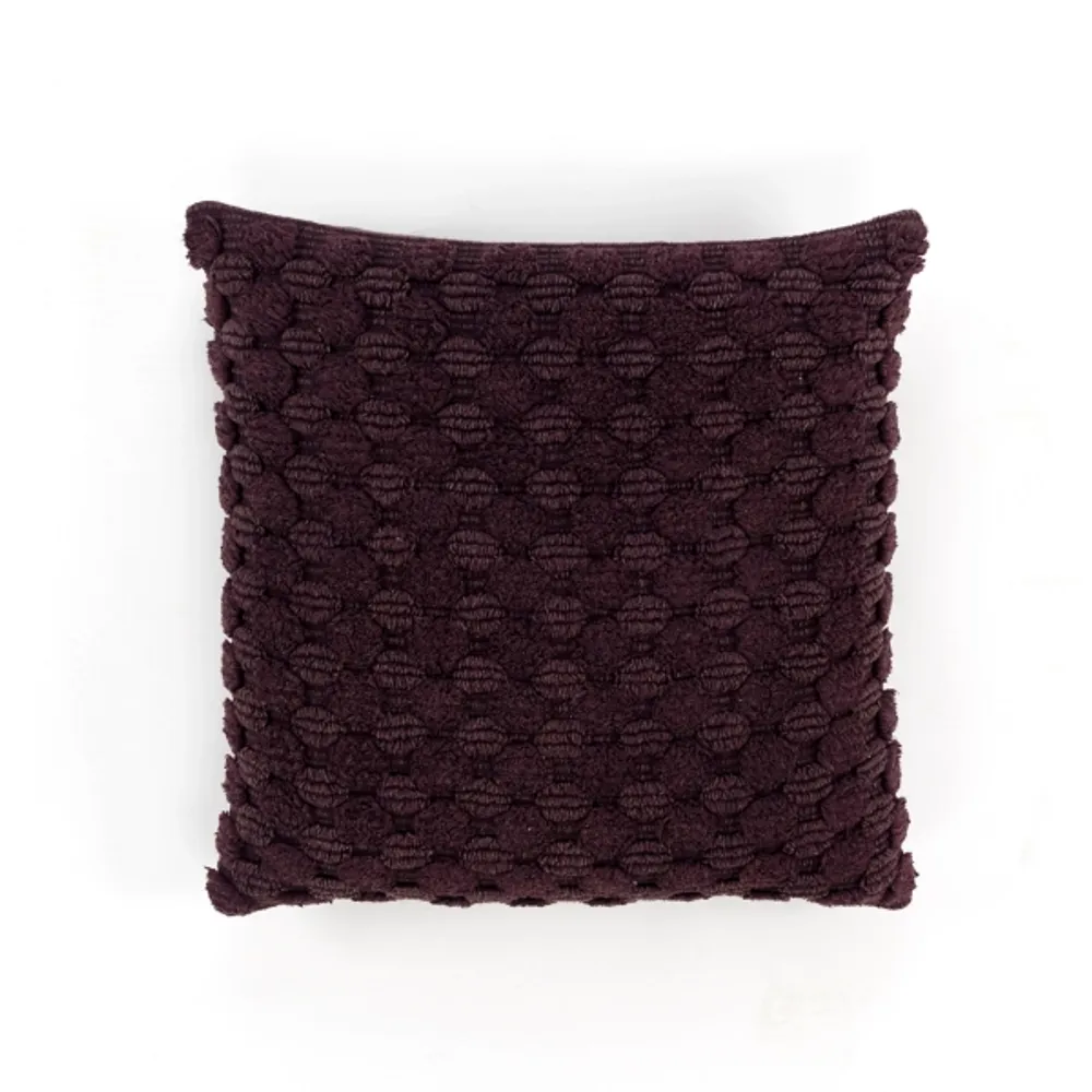 Wine Heavily Textured Pillow