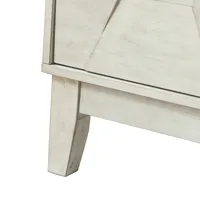 Wood Geometric 4-Door Cabinet