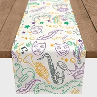 Mardi Gras Party Table Runner