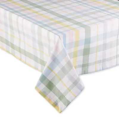 Sweet Spring Plaid Tablecloth, 52 in.
