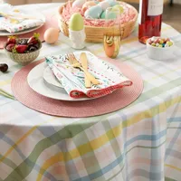 Round Sweet Spring Plaid Tablecloth, 70 in.
