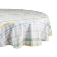 Round Sweet Spring Plaid Tablecloth, 70 in.