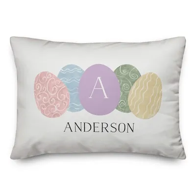 Personalized Monogram Egg Indoor/Outdoor Pillow