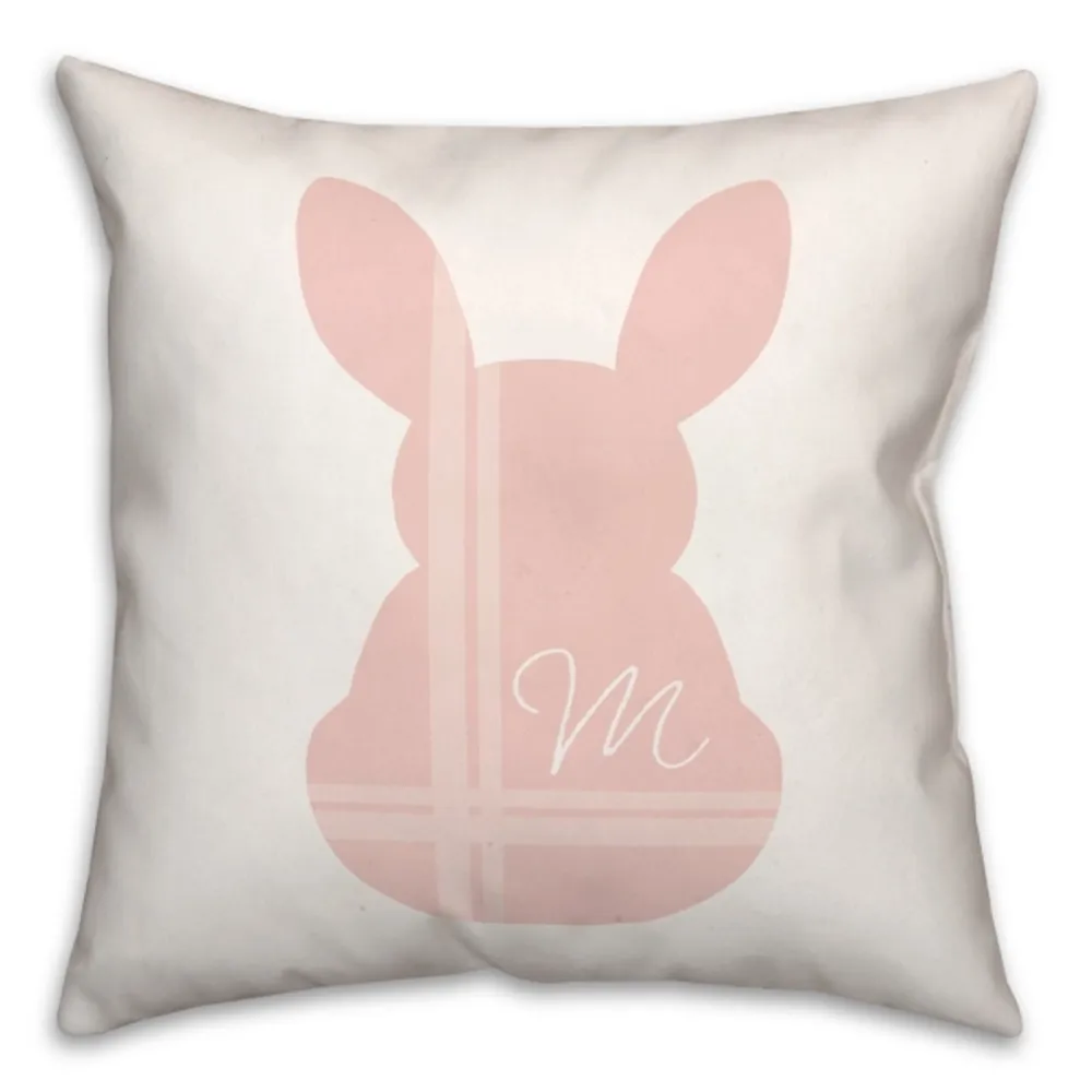 Personalized Monogram Bunny Indoor/Outdoor Pillow