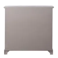 Gray Wood Glass Arched Doors Cabinet