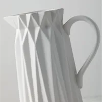 White Origami Pitcher Vase