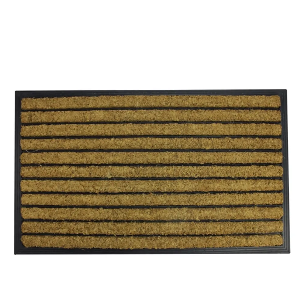 Natural Coir Striped Non-Skid Doormat