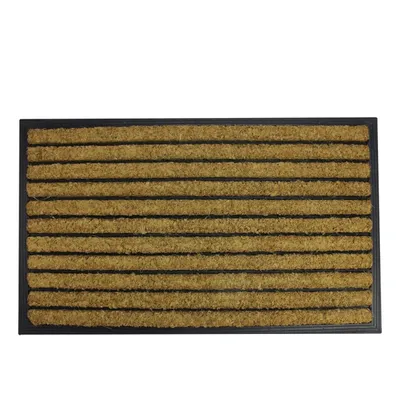 Natural Coir Striped Non-Skid Doormat