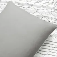 Gray Pintuck Stripe Full/Queen 5-pc. Comforter Set