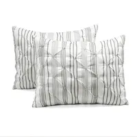 Gray Pintuck Stripe Full/Queen 5-pc. Comforter Set