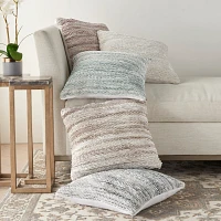 White Ribbon Loops Pillow