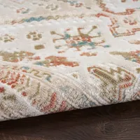 Irsia White Traditional Area Rug