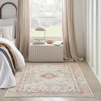 Irsia White Traditional Area Rug