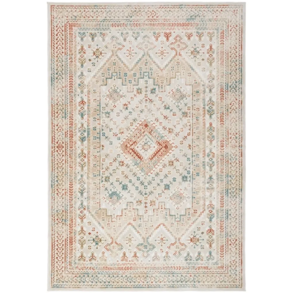 Irsia White Traditional Area Rug