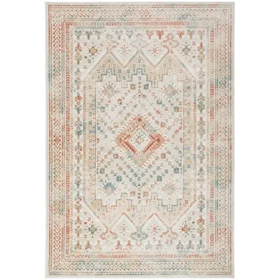 Irsia White Traditional Area Rug