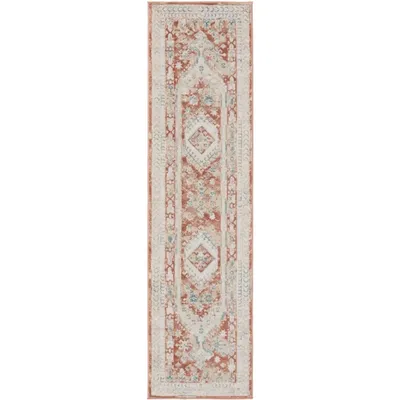 Irsia Rust Traditional Serged Runner, 2x8