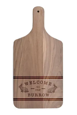 Brown Welcome to Our Burrow Easter Cutting Board