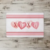 XOXO Pink Hearts Kitchen Mat