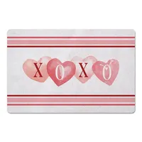 XOXO Pink Hearts Kitchen Mat