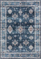 Navy Blue Decorative Washable Area Rug