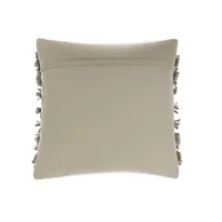 Taupe Woven Frill Pillow