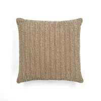 Tan Woven Open Stitch Pillow