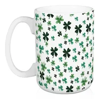 Luck of the Irish Shamrocks Mugs, Set of 2
