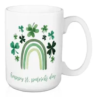 Green Rainbow St. Patrick's Day Mugs, Set of 2