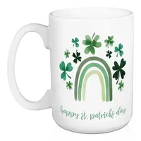 Green Rainbow St. Patrick's Day Mugs, Set of 2