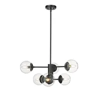 Black Mod 5-Arm Globe Chandelier