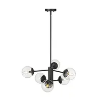 Black Mod 5-Arm Globe Chandelier