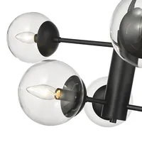 Black Mod 5-Arm Globe Chandelier