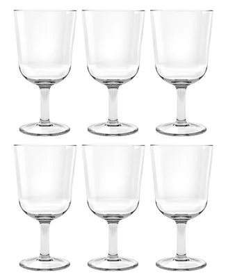 Clear Acrylic Wine Glasses, Set of 6