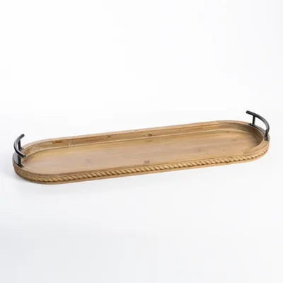 Natural Wood Rounded Edge Tray