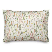 Bunnies and Carrots Lumbar Pillow