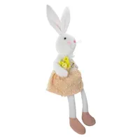 White and Pink Easter Bunny Plush