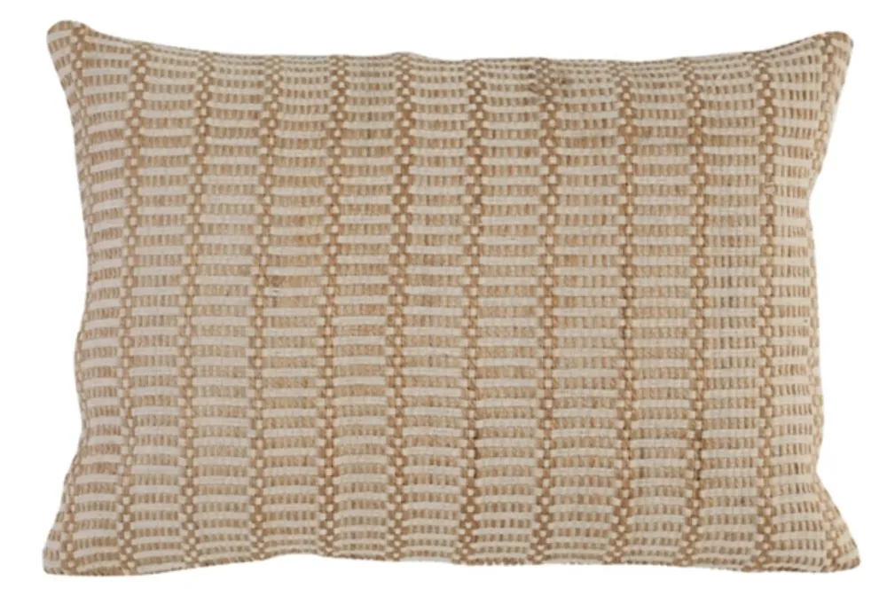 Gold and Ivory Haven Lumbar Pillow