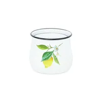 Lemon Blossom Enamel Jars, Set of 3