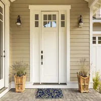 Blue Peonies Coir Doormat