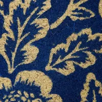 Blue Peonies Coir Doormat