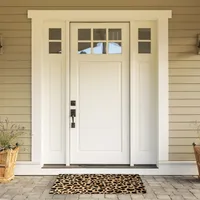 Leopard Print Coir Doormat