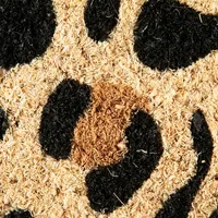 Leopard Print Coir Doormat