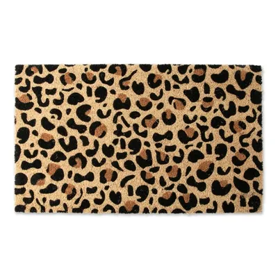 Leopard Print Coir Doormat