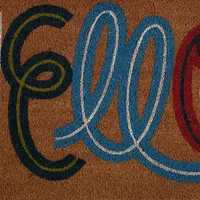 Colorful Hello Coir Doormat