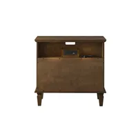 Warm Brown 2-Drawer Wood Nightstand