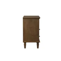 Warm Brown 2-Drawer Wood Nightstand