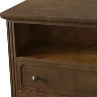 Warm Brown 2-Drawer Wood Nightstand