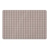 Mauve and Gray Plaid Kitchen Mat