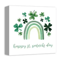 Happy St. Patrick's Day Rainbow Canvas Art Print