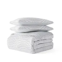 Scalloped Reversible 3-pc. King Quilt Set